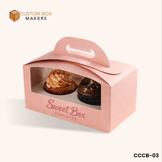 Custom Cupcake Boxes with Handle